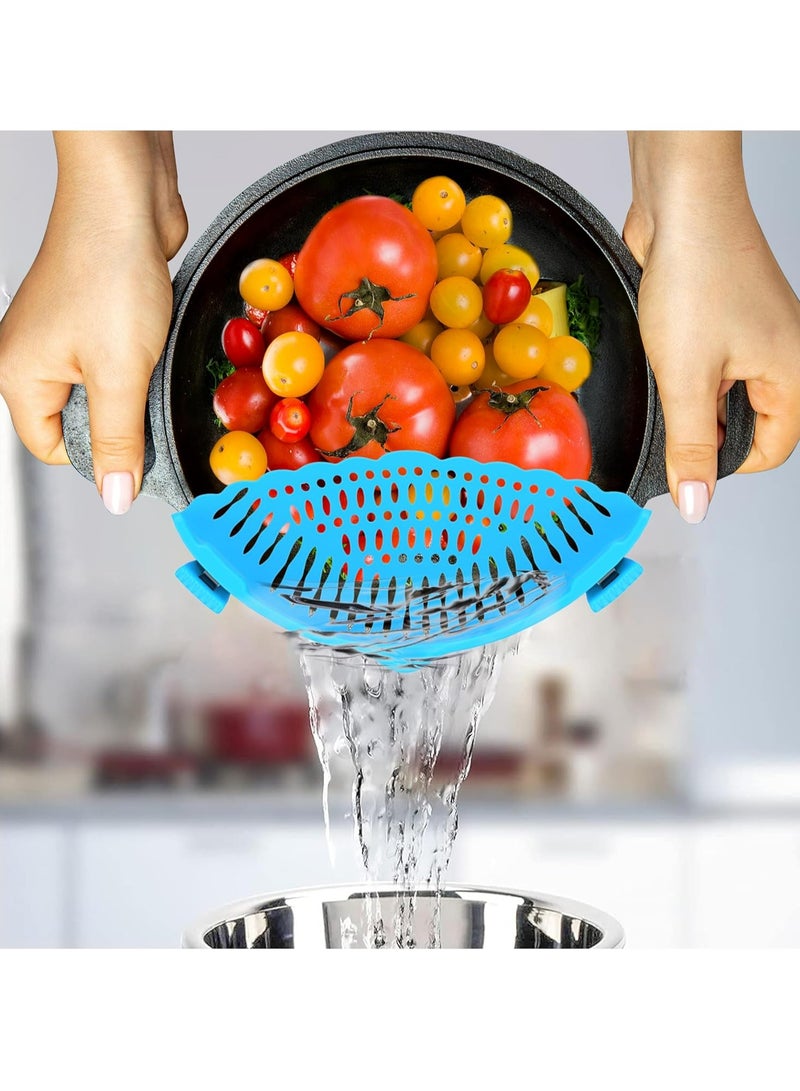 إسكدنيا مصفق مقبض على الطبق: مصفق مطبوع بالسيليكون لتنقية الطعام، مصفق الباستا يناسب جميع الطبقات والوعاءات - Image 5