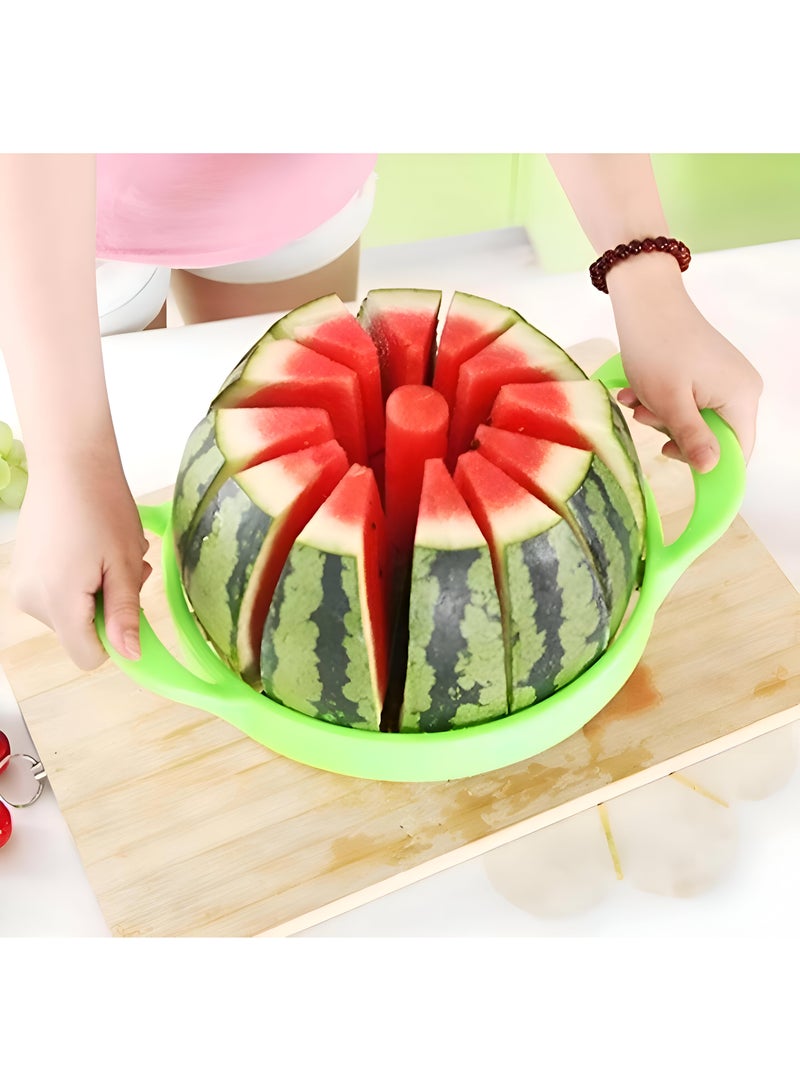 Cutter الفاكهة-جرب فرحة البطيخ والبطيخ المقطوع بشكل مثالي مع هذه الأداة سهلة الاستخدام ، والتي تتميز بشفرة فولاذ مقاوم للصدأ حادة للقطع دون عناء. - Image 1
