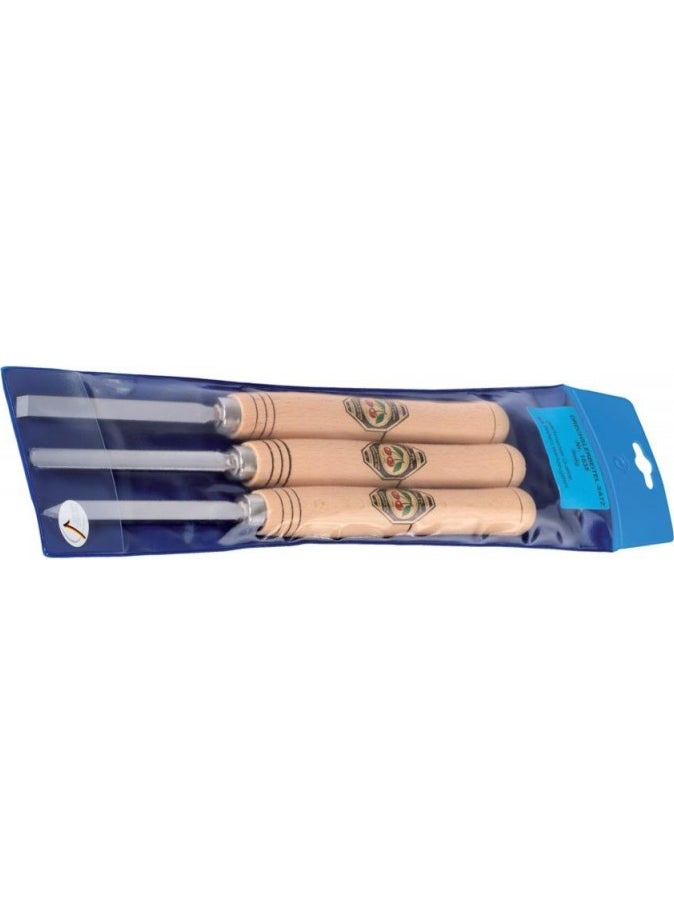 KIRSCHEN - Chisel Set Short Type 3 Pieces (Double Cherry) Model No 1635 Wooden Handle - Image 1