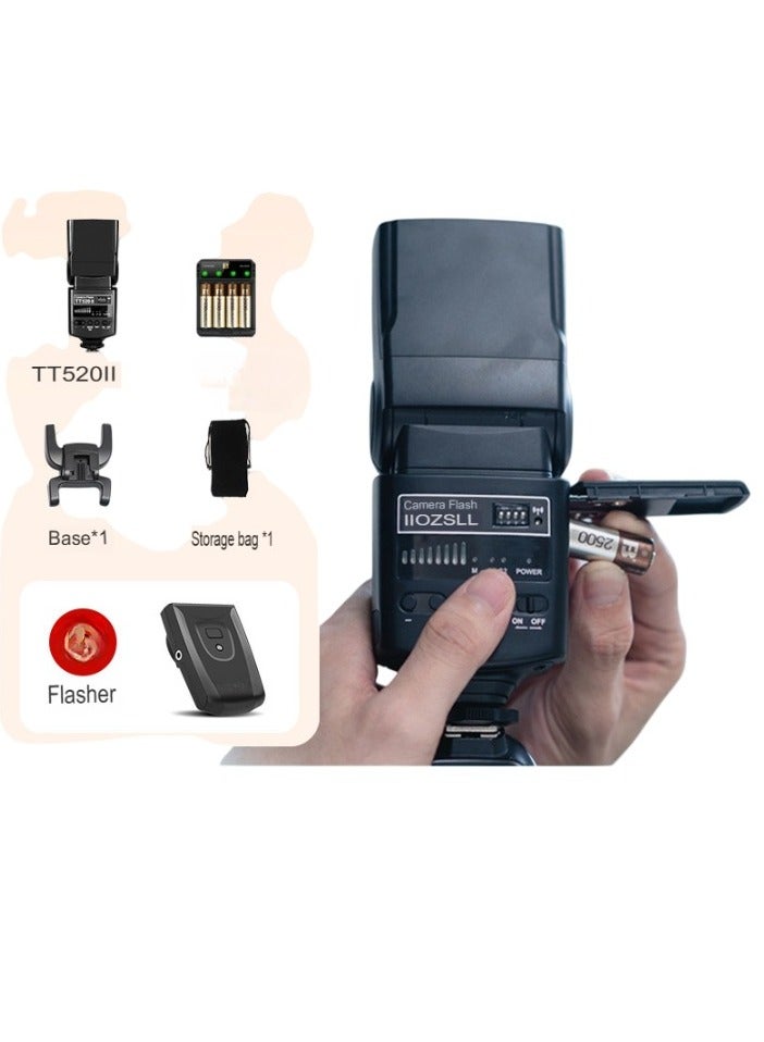 Godox TT520II Photography Light, Wireless Transmission Portable Fill Light, Lightweight Durable Strobe Light With Control Panel, Studio Light With User Friendly LCD Display, (TT520II Standard With Batteries) - Image 1