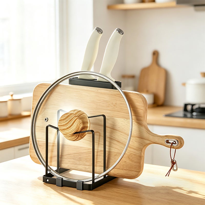 CN-8019 Kitchen Nana Flat Steel Multi-Function Knife Holder - Image 2