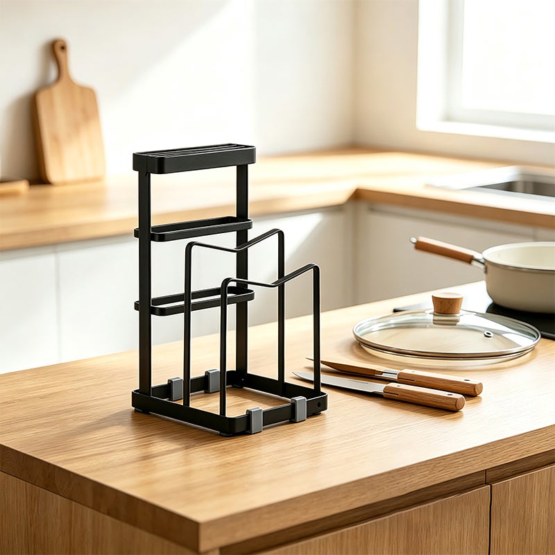 CN-8019 Kitchen Nana Flat Steel Multi-Function Knife Holder - Image 3