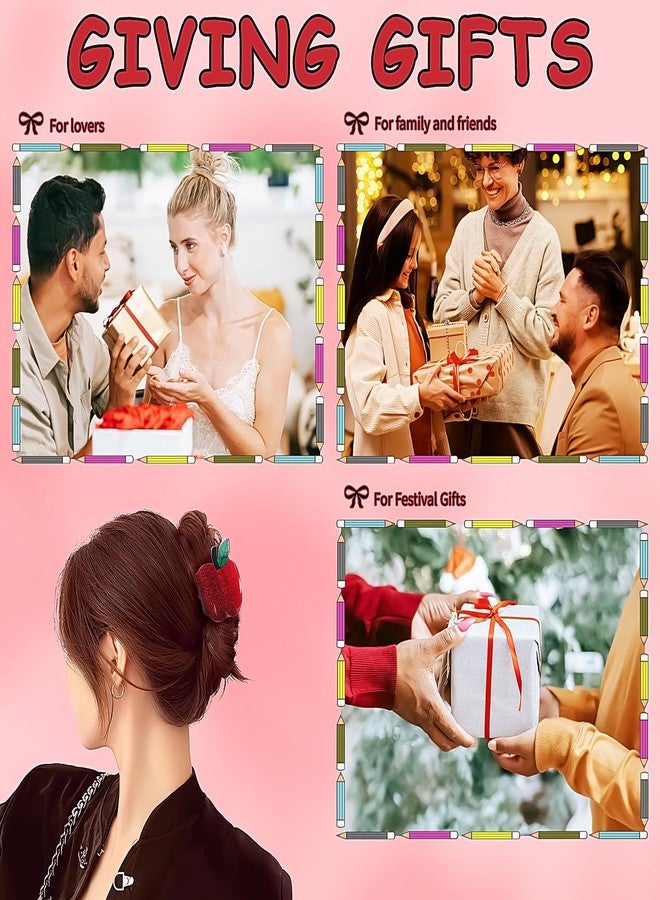 DIUEWOW Teacher Hair Clips Apple Claw Clips for Back to School Pencil School Bus and Apple Teacher Hair Accessories for Women Cute Jaw Barrettes for Teachers Appreciation Gift Thick and Thin Hair Accessories - Image 5