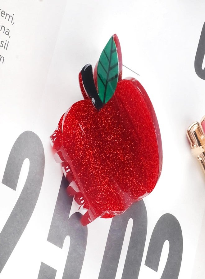 DIUEWOW Teacher Hair Clips Apple Claw Clips for Back to School Pencil School Bus and Apple Teacher Hair Accessories for Women Cute Jaw Barrettes for Teachers Appreciation Gift Thick and Thin Hair Accessories - Image 2