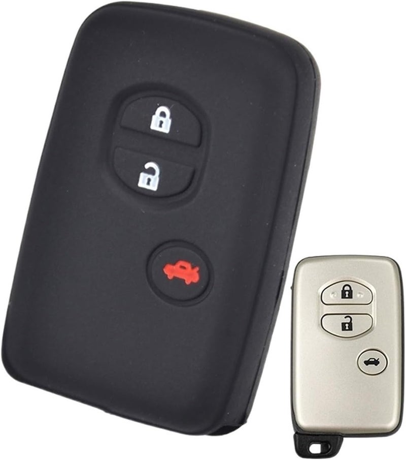 QASULER 3 Buttons Silicone Key Case Cover for Toyota - Image 1