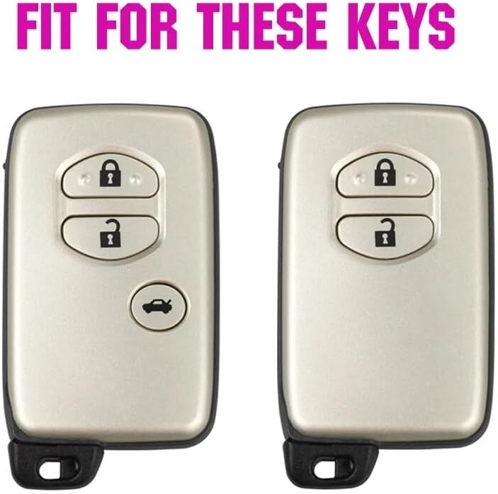 QASULER 3 Buttons Silicone Key Case Cover for Toyota - Image 2