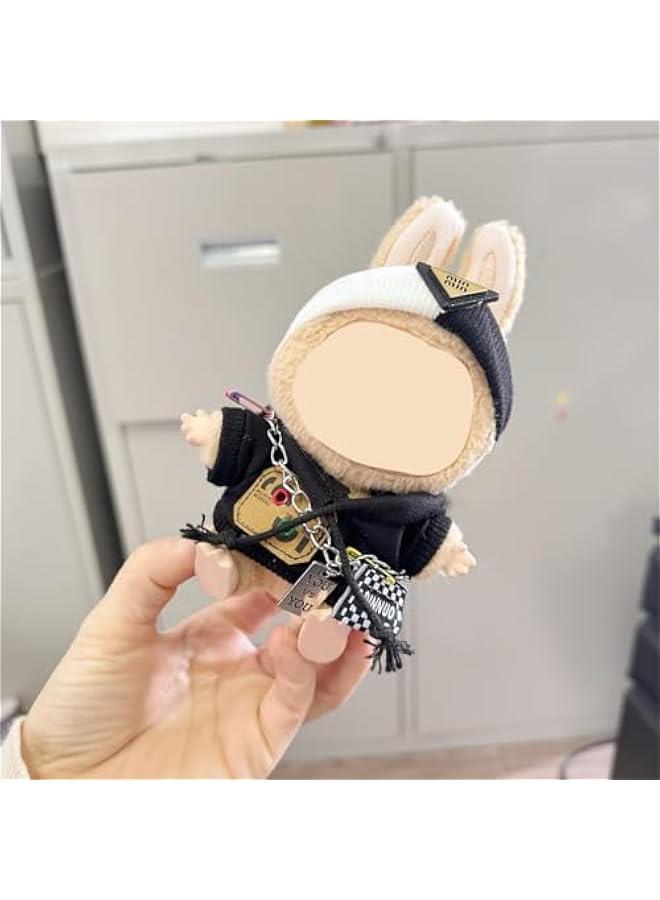 Arabest 17cm Doll Clothes - 3-Piece Trendy Outfit Set for 17cm Dolls, Includes Hoodie, Headband & Necklace, Ideal for Display, Photography & Styling,No Dolls (Style-C) - Image 2