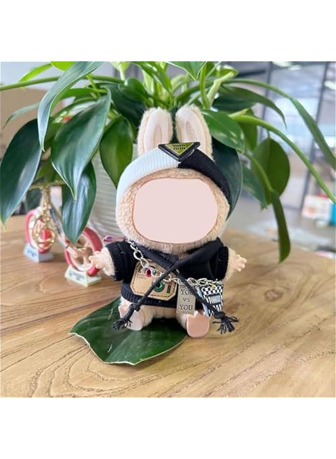Arabest 17cm Doll Clothes - 3-Piece Trendy Outfit Set for 17cm Dolls, Includes Hoodie, Headband & Necklace, Ideal for Display, Photography & Styling,No Dolls (Style-C) - Image 3