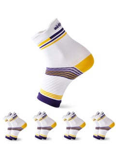 4 Pairs Light Compression Socks for Men Women Kids, Open Toe Compression Socks, 8-15 mmHg Soothe Socks, for Men & Women (L)