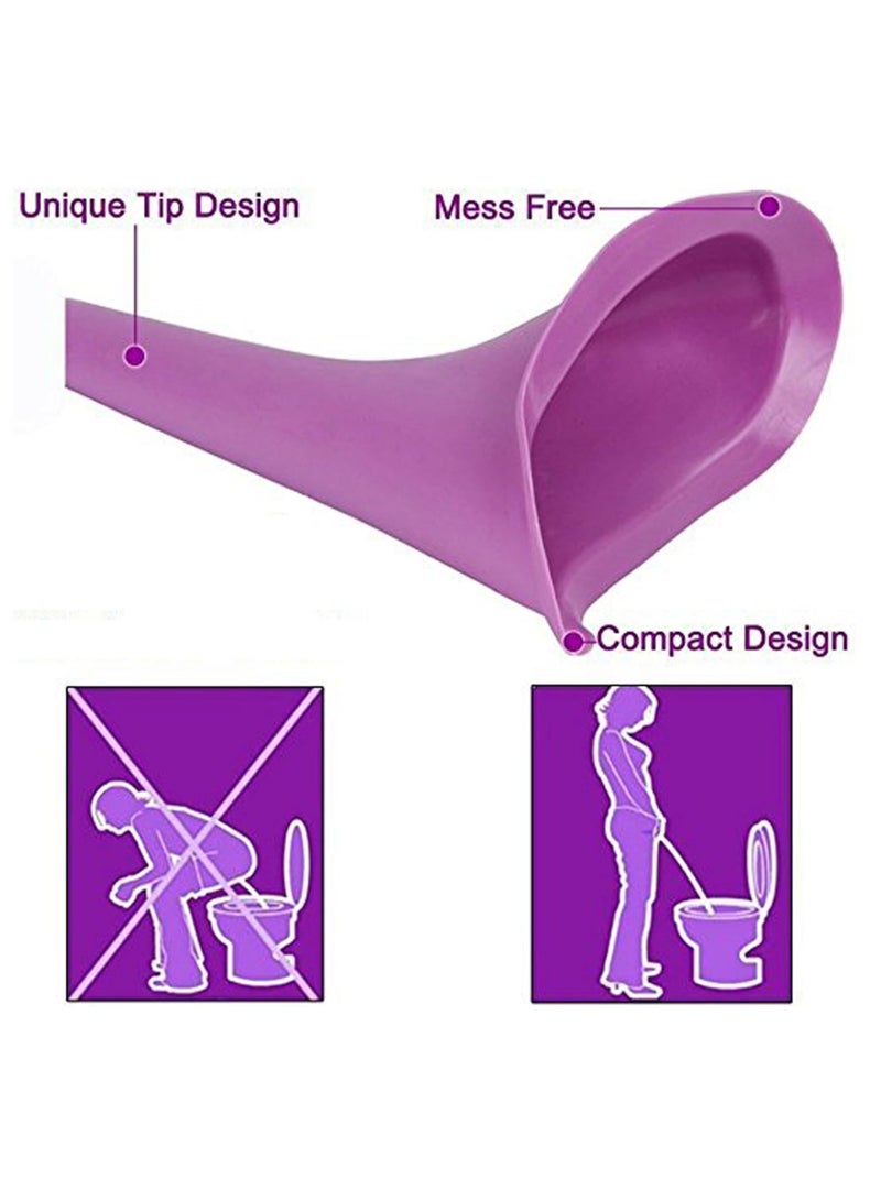 مبولة سيليكون على شكل قمع قابلة لإعادة الاستخدام مناسبة  بدون جلوس لكبار السن والنساء والسفر والأماكن الخارجية - 4 قطع - Image 2