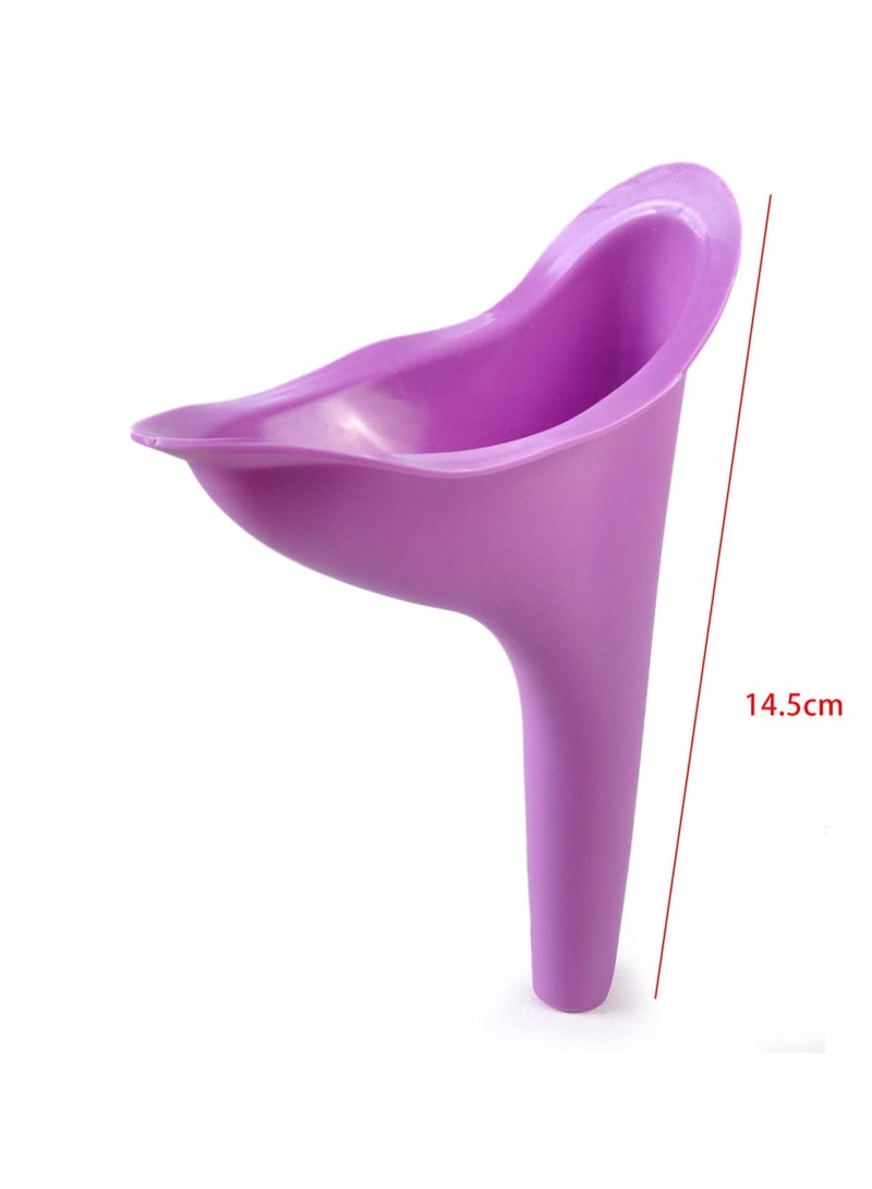 مبولة سيليكون على شكل قمع قابلة لإعادة الاستخدام مناسبة  بدون جلوس لكبار السن والنساء والسفر والأماكن الخارجية - 4 قطع - Image 4