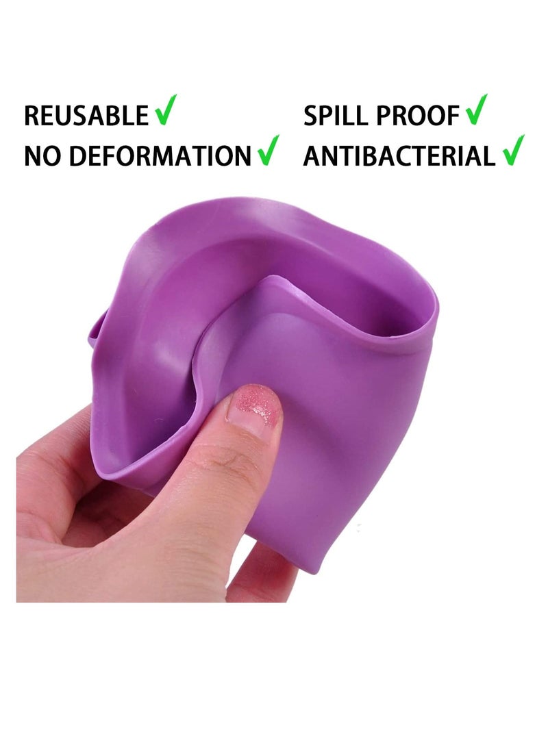 مبولة سيليكون على شكل قمع قابلة لإعادة الاستخدام مناسبة  بدون جلوس لكبار السن والنساء والسفر والأماكن الخارجية - 4 قطع - Image 5