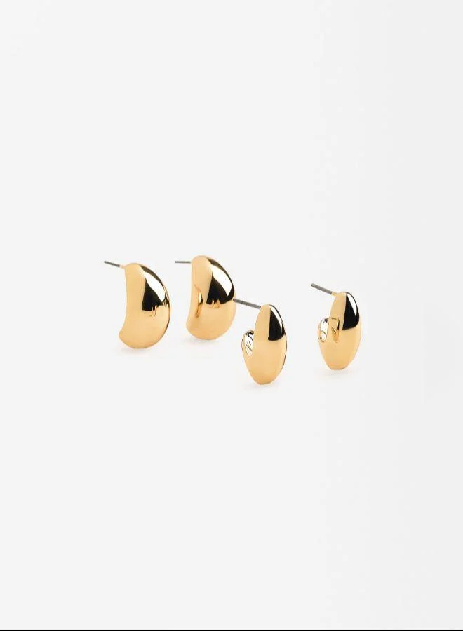 بارفوا مجموعة أقراط ذهبية