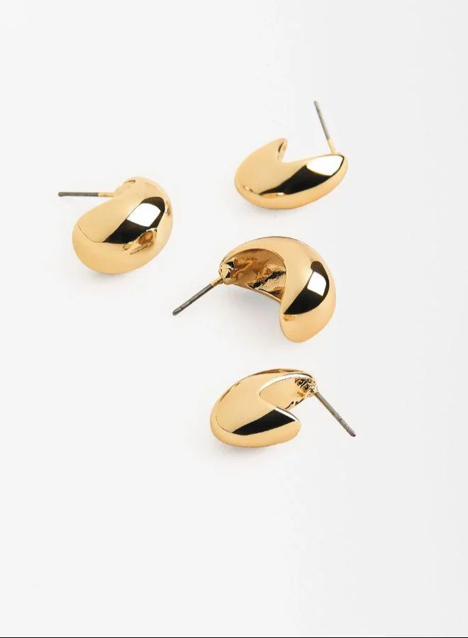 بارفوا مجموعة أقراط ذهبية