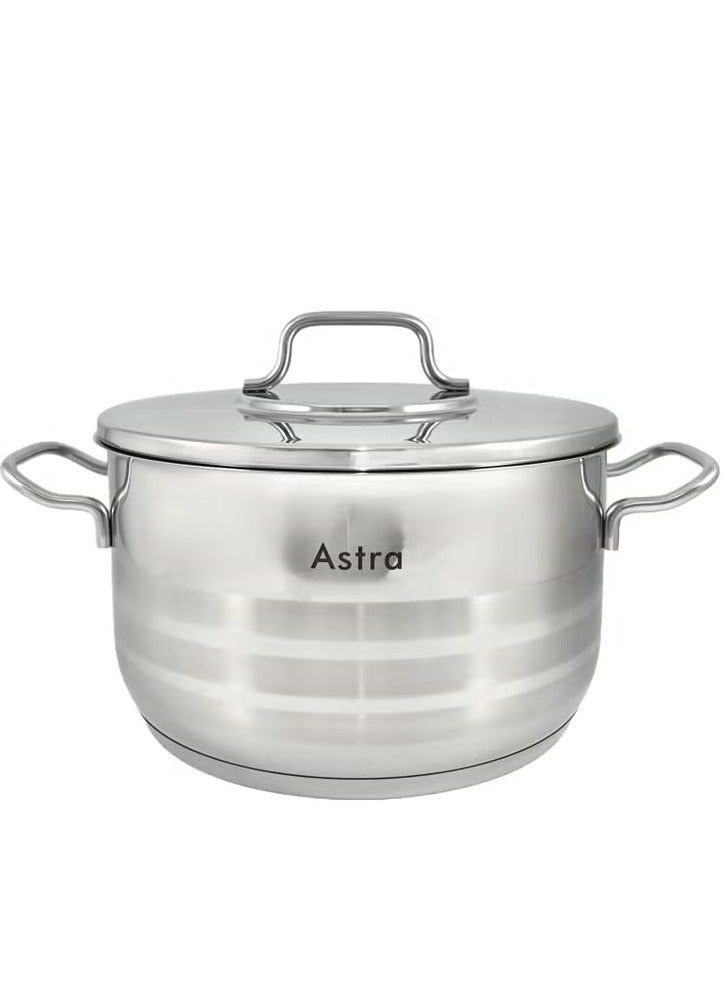 Homemaker ASTRA Premium 8.4L Stainless Steel Casserole Pot – 26×16 cm | Family-Sized Roasting & Casseroles, Oven & All-Stovetop Safe, Dishwasher Safe | Made in Turkey - Image 1