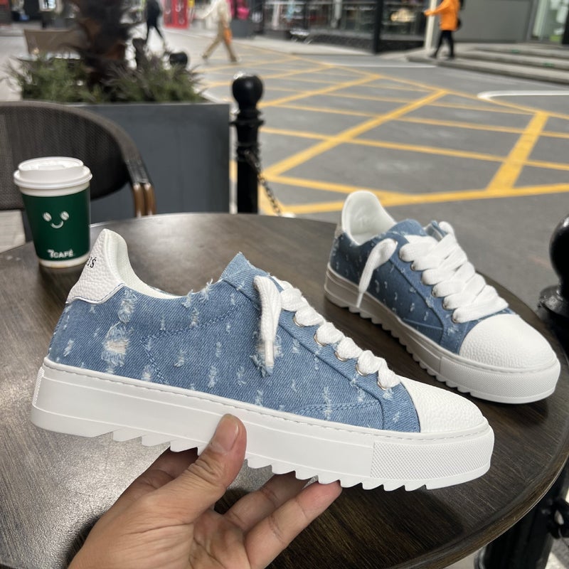 High Quality Numeris Men's Fashion Trendy Ripped Canvas Shoes Casual Couple Skate Shoes