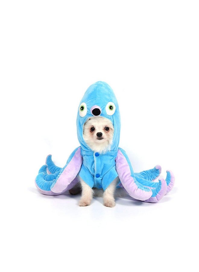 Mogoko Dog Cat Octopus Costumes, Pet Halloween Cosplay Dress, Funny Octopus Costume For Small Puppy Dogs Blue - Image 1