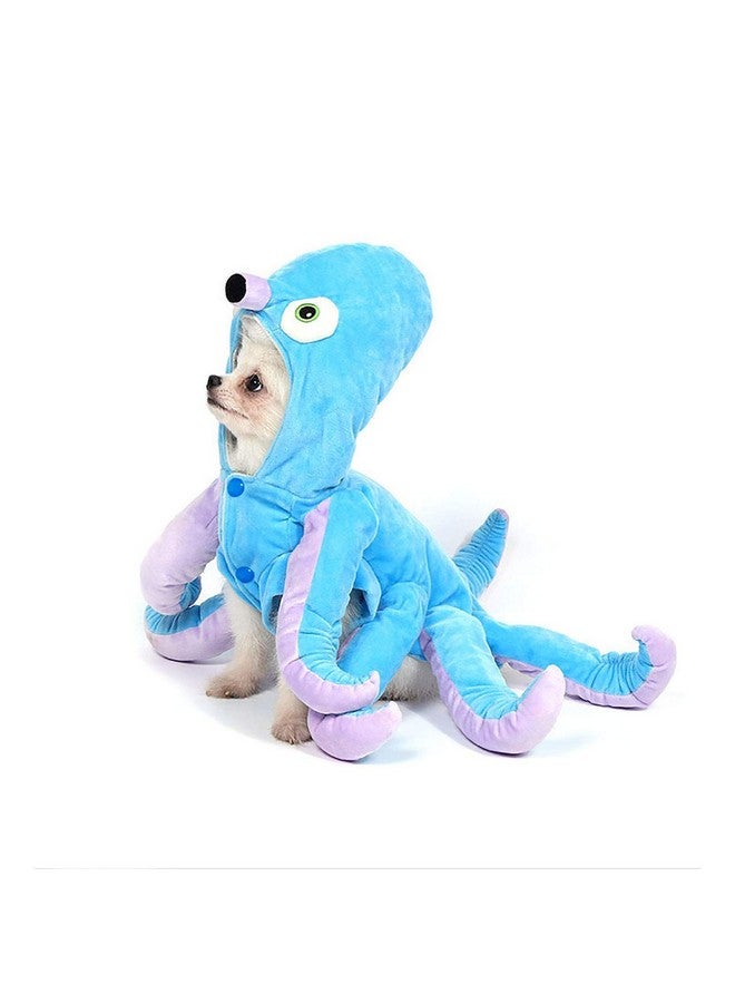 Mogoko Dog Cat Octopus Costumes, Pet Halloween Cosplay Dress, Funny Octopus Costume For Small Puppy Dogs Blue - Image 3