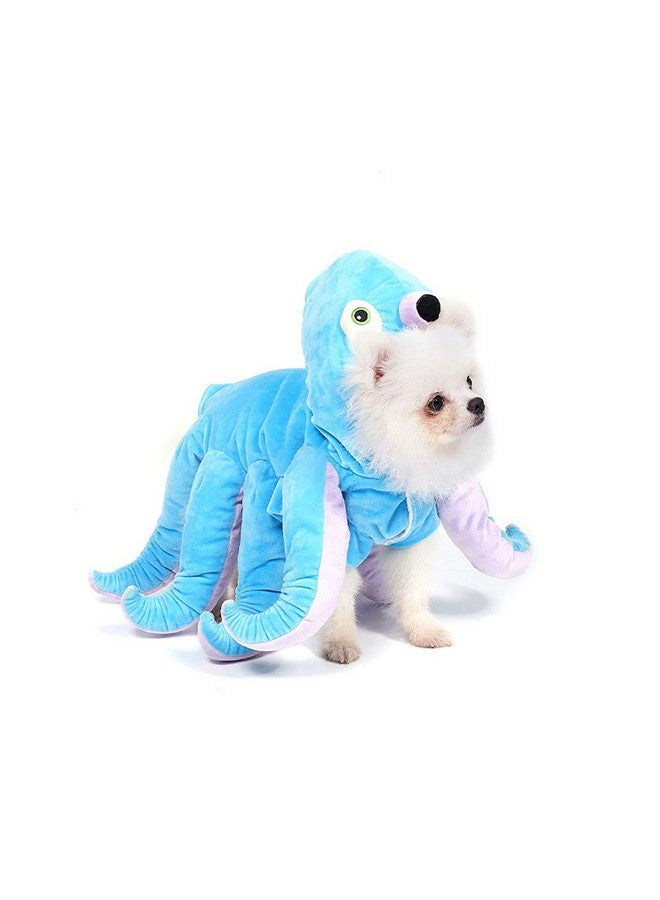 Mogoko Dog Cat Octopus Costumes, Pet Halloween Cosplay Dress, Funny Octopus Costume For Small Puppy Dogs Blue - Image 5
