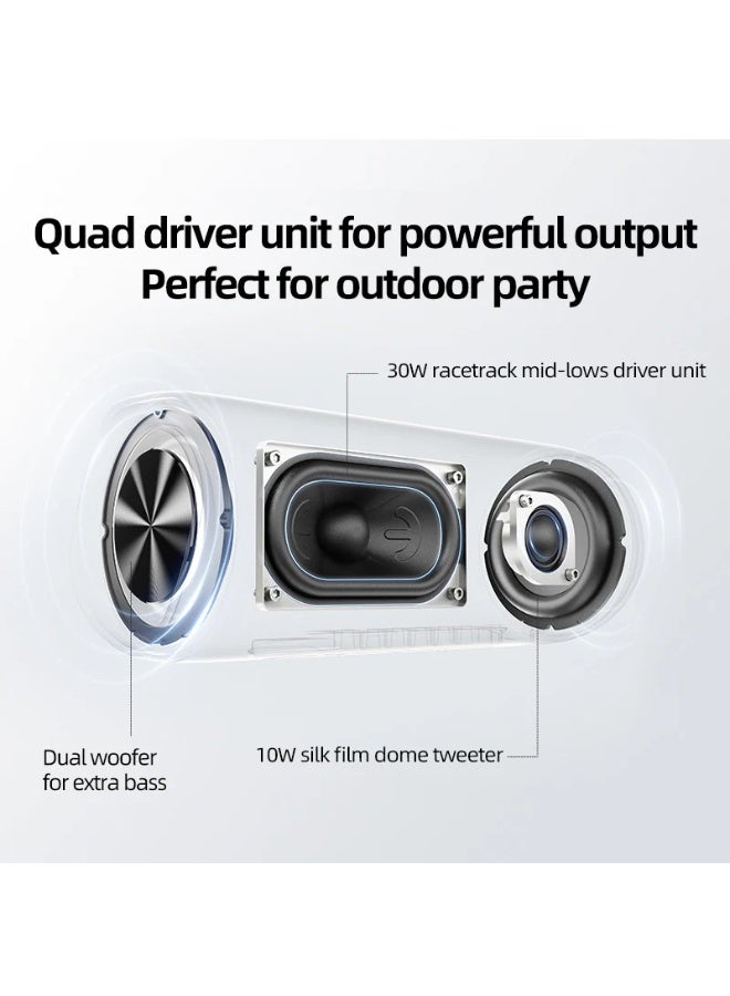 كيو سي واي QCY Sp7 Portable Bluetooth Speaker Stereo Sound IPX7 RGB Show BLACK - Image 2