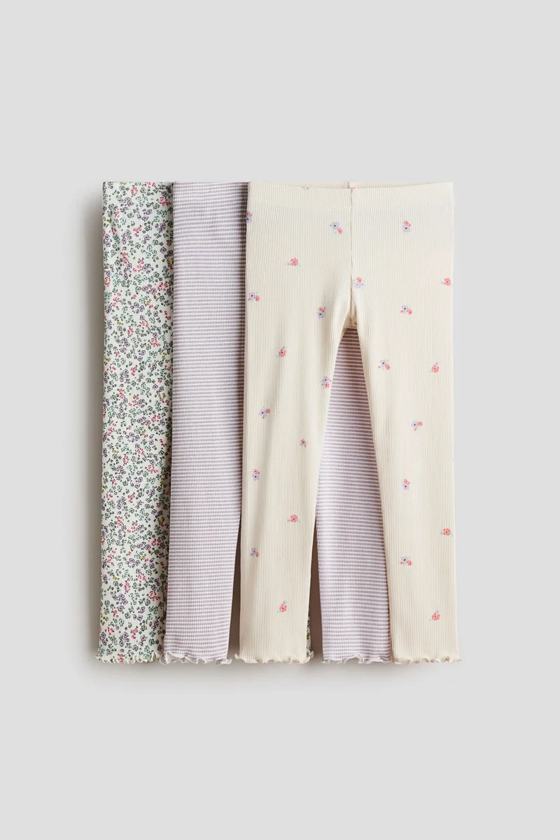 اتش اند ام لغينغز من القطن المرن - عبوة من 3 قطع