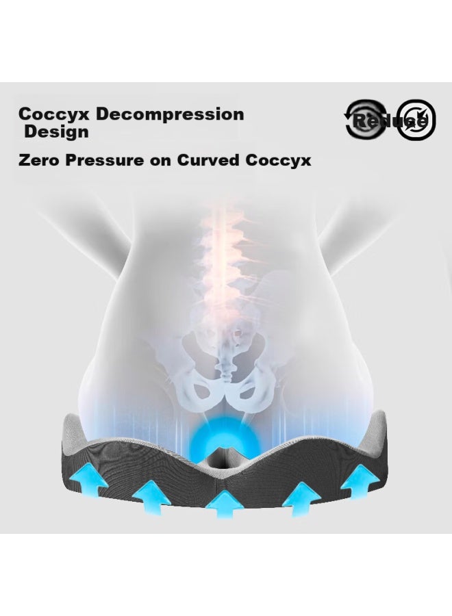 Yuzhaolin Office Chair Seat Cushion, Car Seat Cushion, Ergonomic Thickened Pad, Long-sitting Aid, Tailbone Hemorrhoids Pressure Relief - Image 3