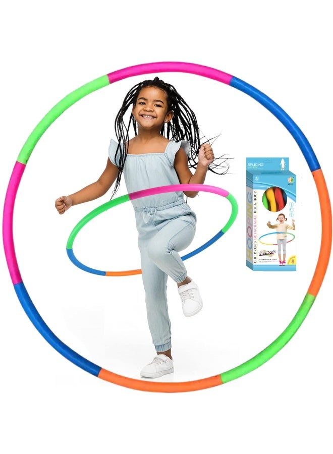 TOY GARDEN Kids Adjustable Hula Hoop – 79cm Detachable Exercise Ring, Colorful Snap-Together Fitness Toy for Boys & Girls, Indoor & Outdoor Sports Play  - Image 1