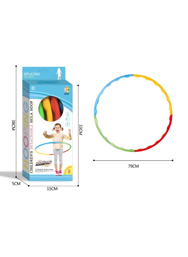 TOY GARDEN Kids Adjustable Hula Hoop – 79cm Detachable Exercise Ring, Colorful Snap-Together Fitness Toy for Boys & Girls, Indoor & Outdoor Sports Play  - Image 4