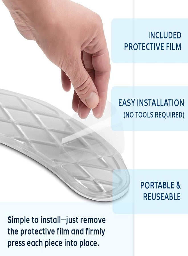Morvat Gel Toilet Seat Cushion, Washable Padded Riser Cushion for Toilets & Commode Chair, Maximum Pain Relief Comfort & Support, Adhesive Raised Donut Pad for Elderly & Handicapped, White, Round - Image 2