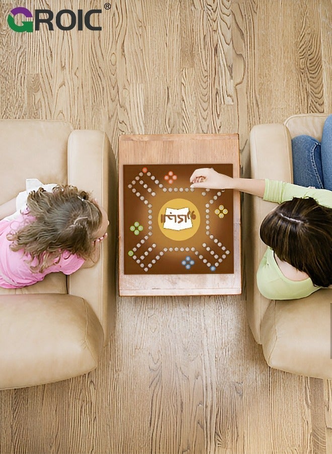 GROIC Jackaroo Board Game,Ludo Game,Folding Game for 4 Players with 16 Coins and Cards,50 cm x 50 Size,Jackaroo Family Marble - Image 2