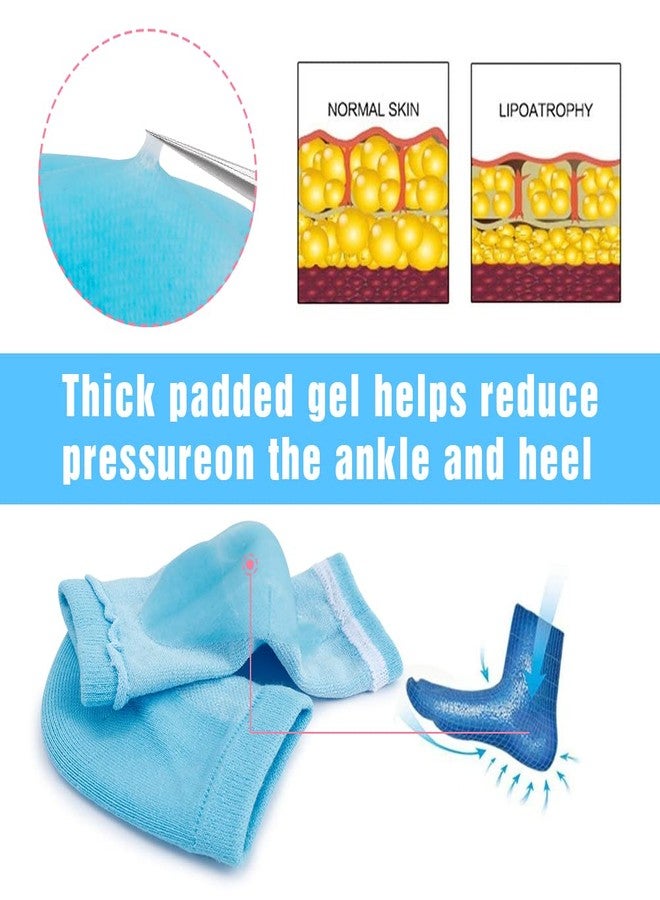 Codream Moisturizing Heel Gel Socks: Heal Dry Cracked Heel Treatment Overnight Pedicure Foot Spa Sock | 2 Pairs Soft Silicone Moisturizer Sleeve to Repair Callus Rough Heel - Image 4
