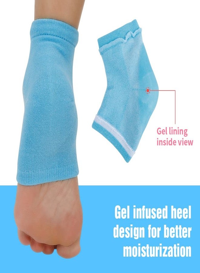 Codream Moisturizing Heel Gel Socks: Heal Dry Cracked Heel Treatment Overnight Pedicure Foot Spa Sock | 2 Pairs Soft Silicone Moisturizer Sleeve to Repair Callus Rough Heel - Image 3