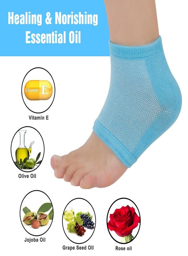 Codream Moisturizing Heel Gel Socks: Heal Dry Cracked Heel Treatment Overnight Pedicure Foot Spa Sock | 2 Pairs Soft Silicone Moisturizer Sleeve to Repair Callus Rough Heel - Image 2