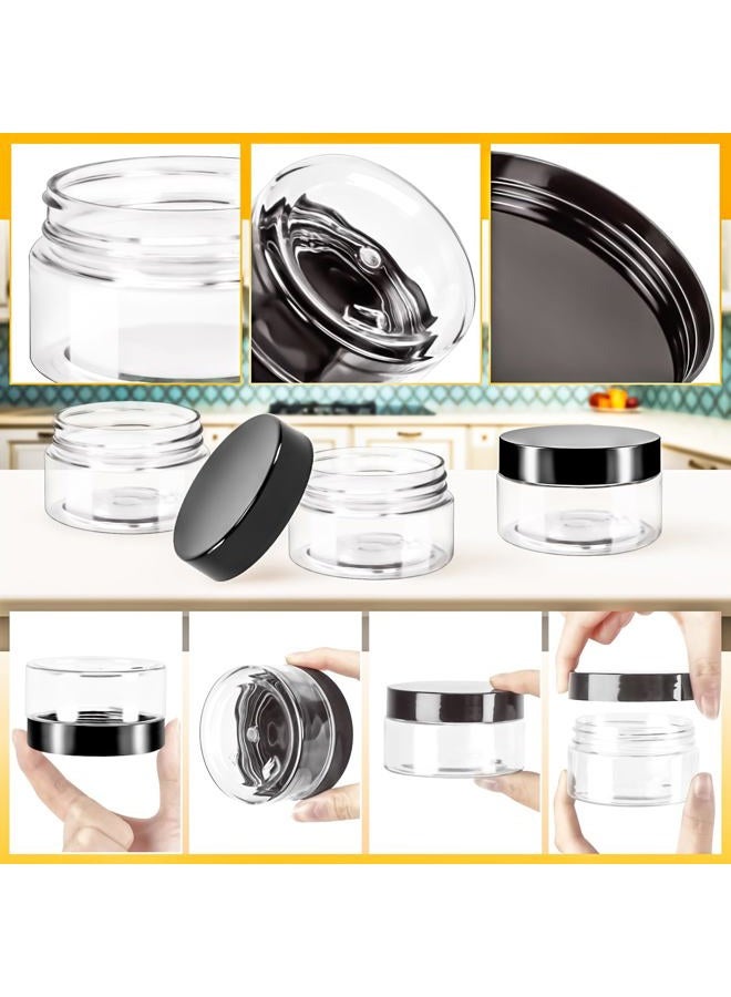 MotBach 10 Pack 4oz Plastic Jars with Lids, 120ml Round Clear Cosmetic Containers Makeup Jars,Travel Size Containers Jar for Lotion Cream Eyeshadow Sample Ointment Salve Balm Powder Travel Storage - Image 3