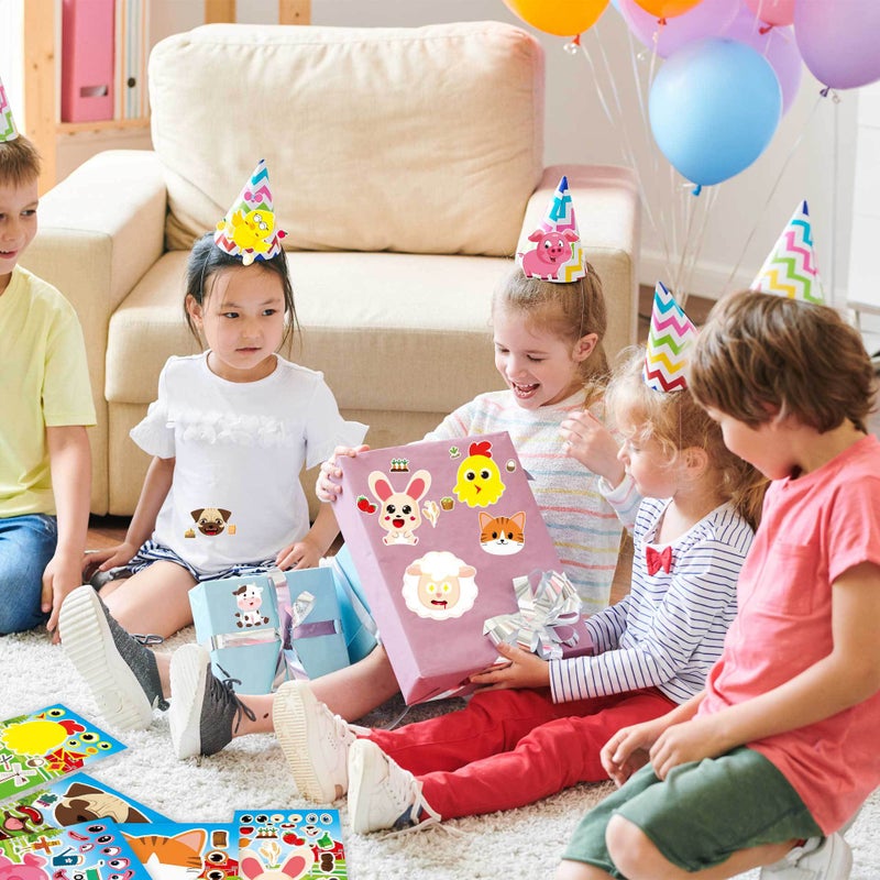 Cm2308021 Children'S Anime Cute Cartoon Farm Animal Parent-Child Interactive Puzzle Puzzle Diy Face Sticker - Image 4