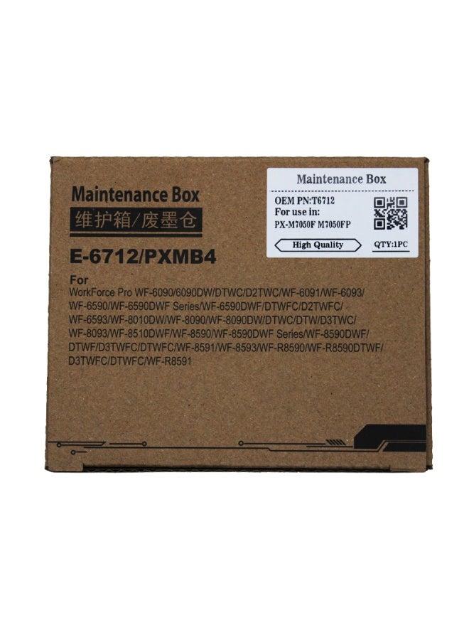 علبة صيانة حبر / لوحة حبر فائض T6712 / PXMB4 – متوافقة مع طابعات Epson WorkForce Pro WF-8590 وWF-8090 وWF-6590 وWF-6090 وWF-8010 وWF-8591 وWF-R8590 وPX-M7050F وPX-S860 - Image 5