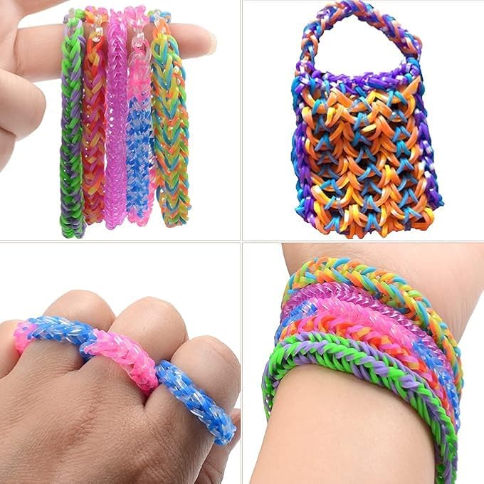 STRBOXONG 32 COLORS LOOM BANDS BRACELET MAKING KIT, 2500+ RUBBER BANDS, LETTER & BEADS,LOOM BOARD, CROCHET HOOKS, SLINGSHOTS &S-BUCKLES, DIY JEWELRY & COMPLETE CRAFT SET OF BRACELET KIT - Image 4