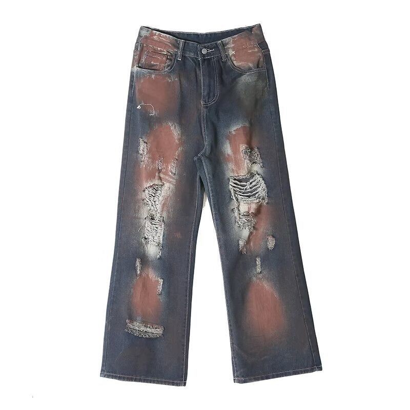 Unisex Classic Denim Jeans Loose Fit Daily Outdoor Wear - Image 1