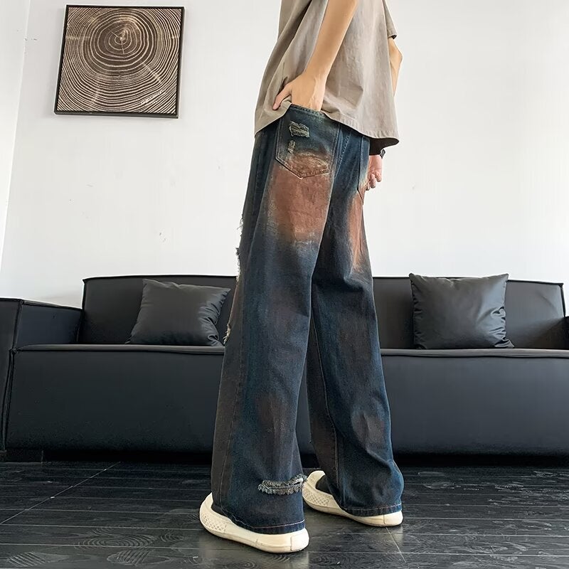 Unisex Classic Denim Jeans Loose Fit Daily Outdoor Wear - Image 5