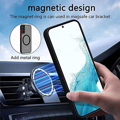 Doowear Galaxy A34 5G Case Magnetic [Support Magsafe Charger] Wireless Anti-Scratch Shockproof Matte Clear Full Camera Protection Slim Thin Phone Cover Case for Samsung Galaxy A34 5G 6.6"-Black - Image 5