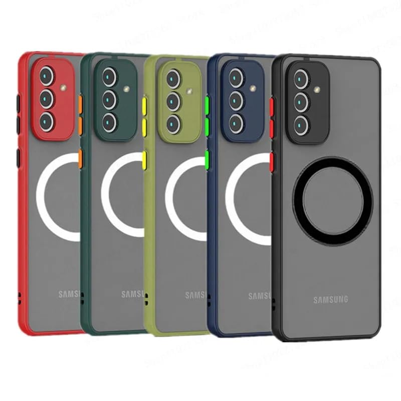 Doowear Galaxy A34 5G Case Magnetic [Support Magsafe Charger] Wireless Anti-Scratch Shockproof Matte Clear Full Camera Protection Slim Thin Phone Cover Case for Samsung Galaxy A34 5G 6.6"-Black - Image 3