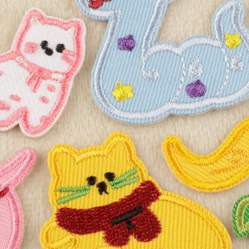 8 قطع تطبيقات حديدية صغيرة لقطط الكرتون مطرزة للخياطة - Image 3