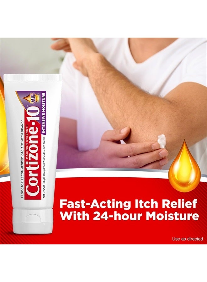Cortizone 10 Maximum Strength Intensive Moisture Anti-Itch Cream, 1% Hydrocortisone, 2 oz. - Image 4