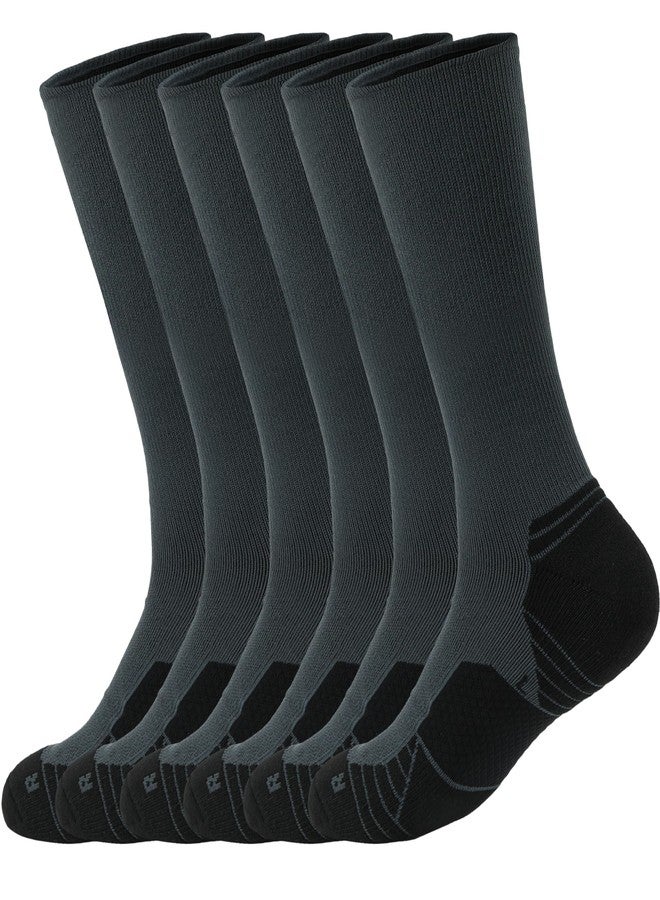 WANDER 3-6 Pairs Men's Athletic Run Cushion Over-the-Calf Tube Socks - Image 1