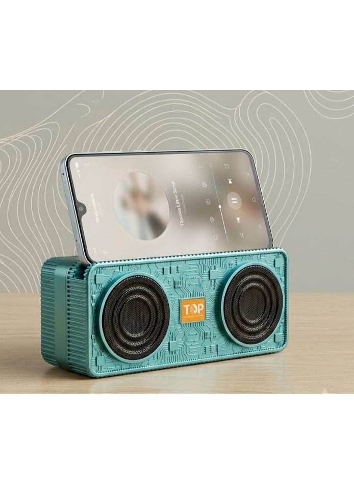 TOP T301 Portable Bluetooth Speaker with Powerful Bass, 10W, USB, AUX, and TF Card Connectivity – Wireless Hi-Fi Speaker - Image 1