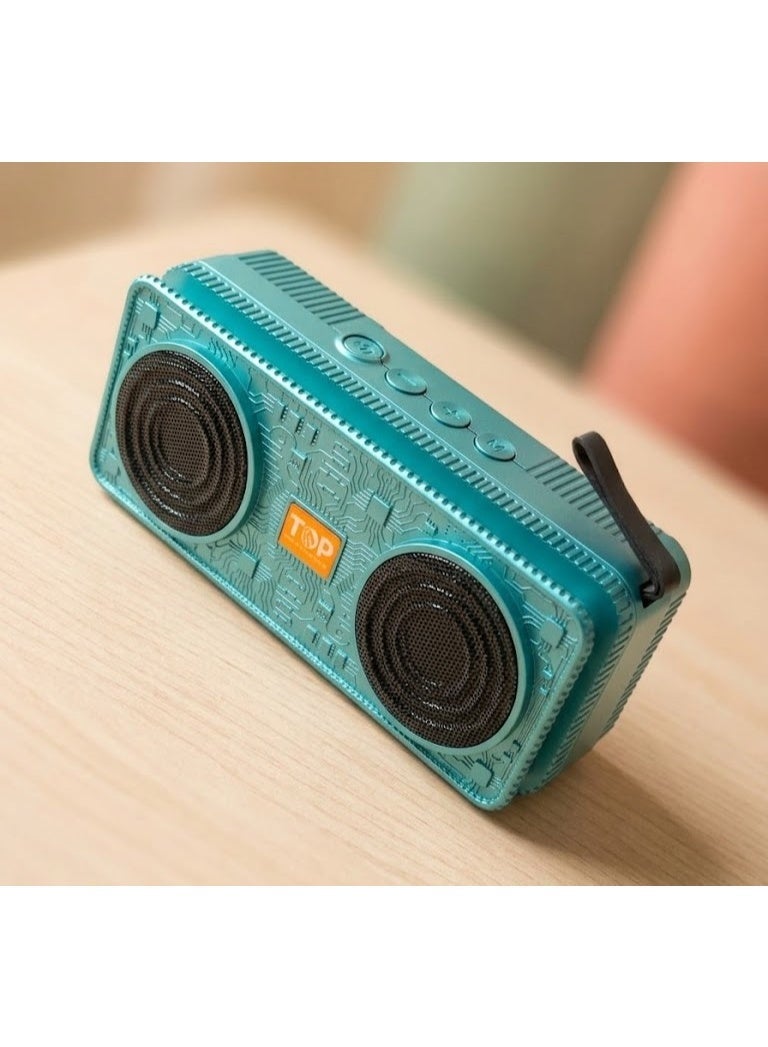 TOP T301 Portable Bluetooth Speaker with Powerful Bass, 10W, USB, AUX, and TF Card Connectivity – Wireless Hi-Fi Speaker - Image 2