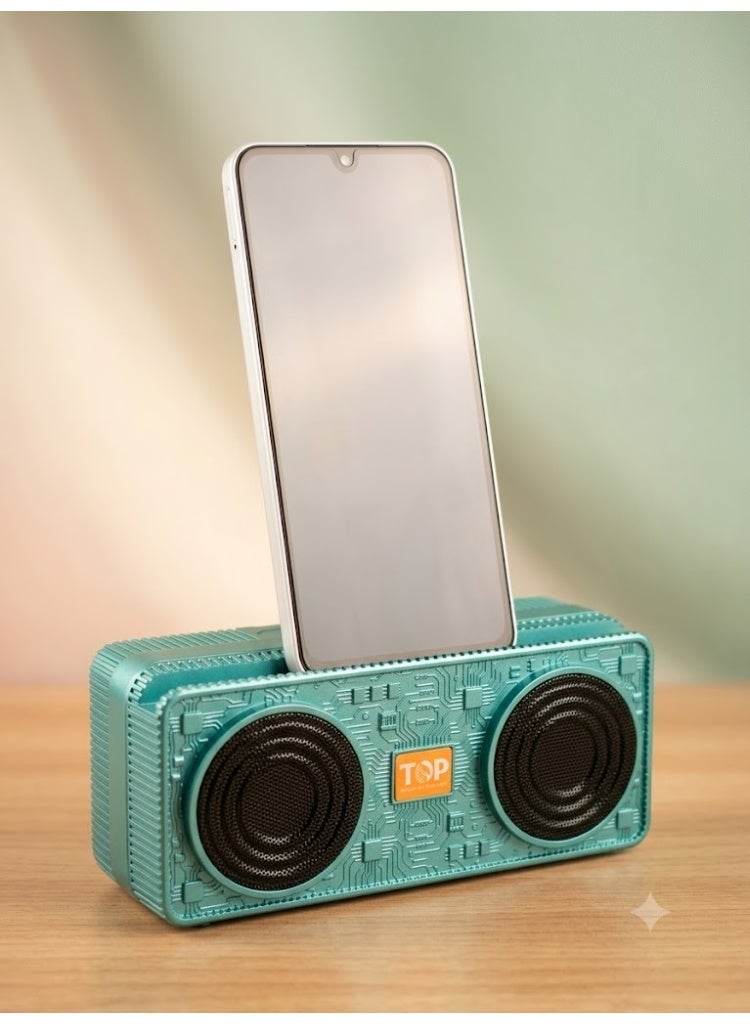 TOP T301 Portable Bluetooth Speaker with Powerful Bass, 10W, USB, AUX, and TF Card Connectivity – Wireless Hi-Fi Speaker - Image 4