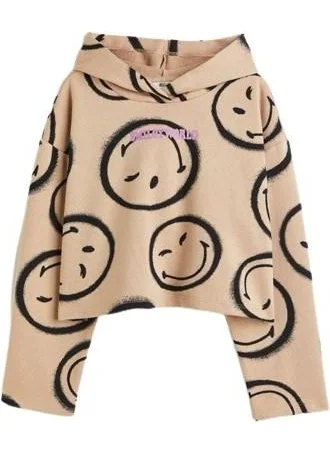 Sea Bubbles Smile Hooded Girls Sweatshirt