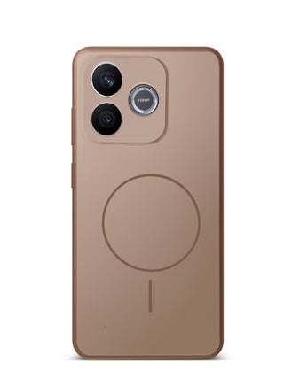 غطاء حقيبة من السيليكون السائل الفاخر متوافق مع حلقة Magsafe الرقيقة لهاتف Honor 600 Lite 5G 2026 (MCMPMN) - بني - view 3