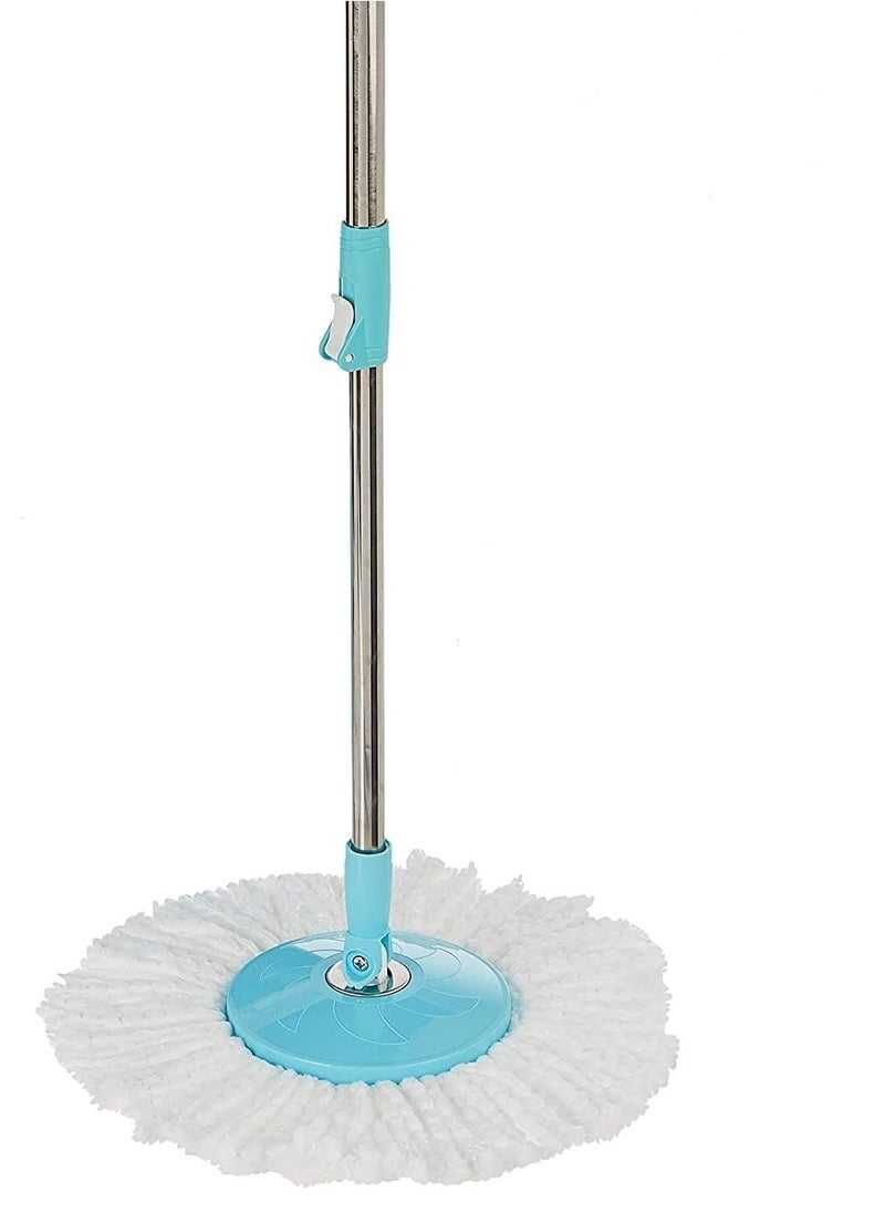 Hill Clean Stainless Steel Mop Spares Set Handle with 1 Microfibers RefillCompatible with Prime EElite Classic Ace Mops Aqua BlueBZ - Image 3